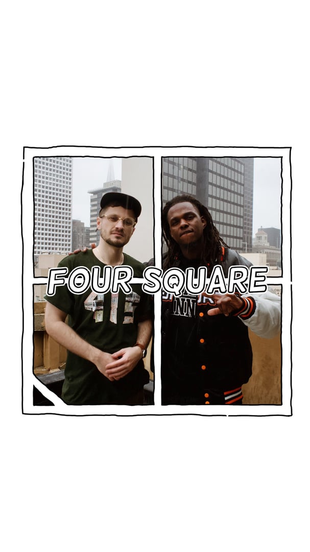 Logo design for Frak's 'FOUR SQUARE' series. This version shows stunnaman02 who was the first ever guest on the series.